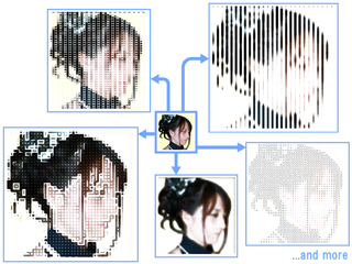 モザイク画像の認知に関する考察とそれに基づいたグラフィックデザイン支援プログラムの開発 (112)