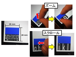 腕時計型端末におけるズーム・スクロールを用いたタッチ入力 (209)